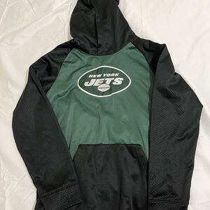 NFL New York Jets Green and Black Hoodie Boys Size 10/12